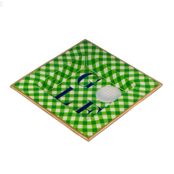 Jaye’s Studio Enameled Tee Time Trinket Tray, NWT $58 - Picture 6 of 7